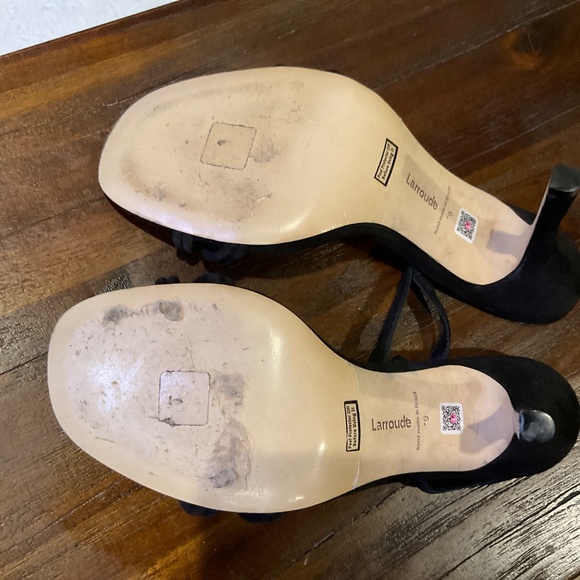LARROUDE Annie Sandal In Black Suede size 9 - Picture 9 of 10
